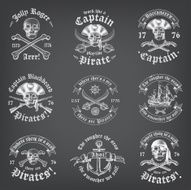 Chalkboard Death Pirate Logos