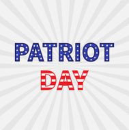Sunburst with ray of light Patriot Day background flat design
