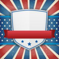 Vintage vector american independence shield poster