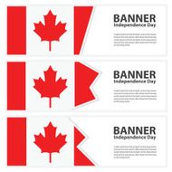 canada Flag banners collection independence day
