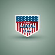 Happy labor day American shield style