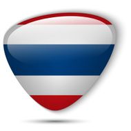 Thailand Flag Glossy Button N6