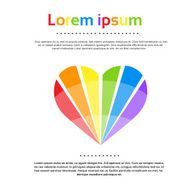 Rainbow Heart Logo Colorful Icon Vector N2