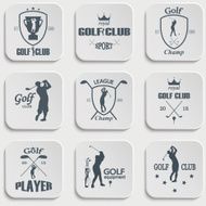 Set of vintage golf labels