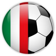 Italy Flag with Soccer Ball Background N3