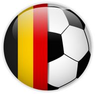 Belgium Flag with Soccer Ball Background N3