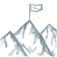 Top of the mountain with flag N2