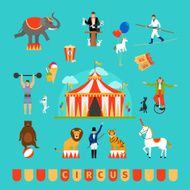 Circus and fun fair elements