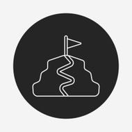 mountain top line icon N5