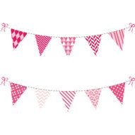 Pink Bunting Flag set