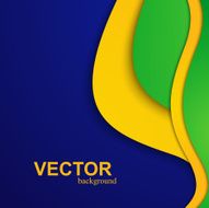 Beautiful wave Brazil flag colors concept colorful background vector