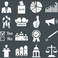Politics Voting and elections icons N2