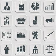 Politics Voting and elections icons N3