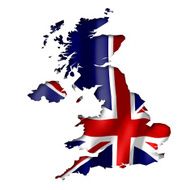 Great Britain - map and flag clip-art