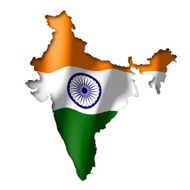 India - map and flag clip-art