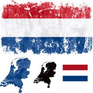Netherlands Grunge flag N3
