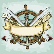 Pirate logo design vector illustrations with space for text N4