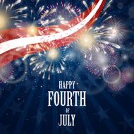 Vector Independence Day Background with Firework N2