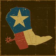 Vintage Texas Flag Boot