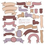 tape set of labels for design
