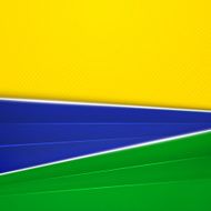 Abstract geometric background with Brazil flag colors Vector illustration N2