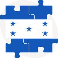 Honduras Flag in puzzle N2