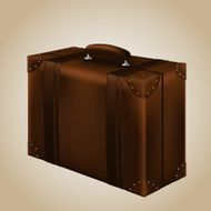 Brown Travel Suitecase Vector Illustration N2