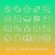 Outline icons thin flat design modern line stroke style N23