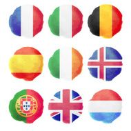 Watercolor Flags Part I