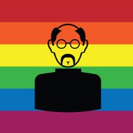 LGBT bald man
