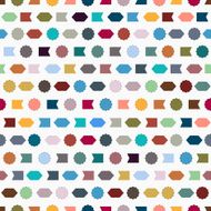 Seamless pattern with simple geometric shapes