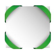 Vector corner ribbon green N4