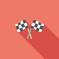 racing flags flat icon with long shadow eps10 N29