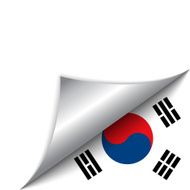 South Korea Country Flag Turning Page