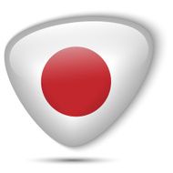 Japan Flag glossy button N3