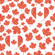 Seamless pattern with maple leafs