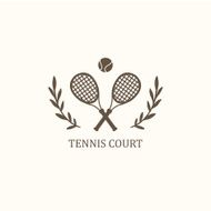 Vector illustration with sports objects for tennis N5