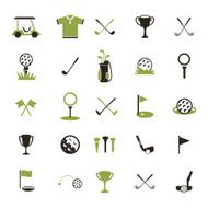 Vector Illustration with black &amp; green pictograph
