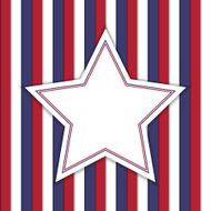 Striped background with star in USA colors