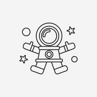 Space Astronaut line icon N24