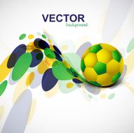 Beautiful Brazil colors concept shiny soccer ball