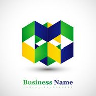 Brazil flag concept creative business icon colorful vector