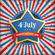Vintage 4th July Golden Star