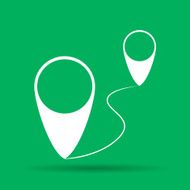 Map pointer flat icon vector illustration Flat design style N12