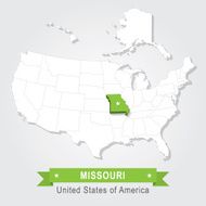 Missouri state USA administrative map N2