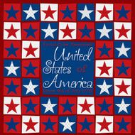 Mosaic funky Independence Day card in vector format N11