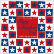 Mosaic funky Independence Day card in vector format N12