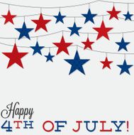 String of stars Independence Day card in vector format N8