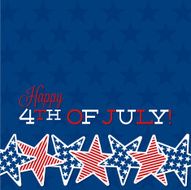 Line of stars Independence Day card in vector format N8