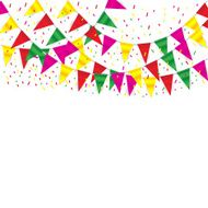 Celebrate banner party flags with confetti N4